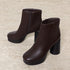 RETRO GOGO-STIEFEL FÜR DAMEN – BLOCKABSATZ MIT QUADRATISCHER ZEHENPARTIE – TRENDIGE PLATEAU-STIEFELETTEN